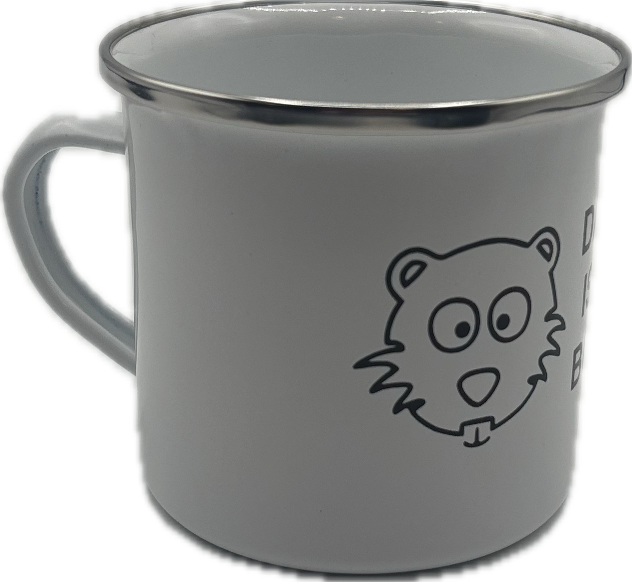 Biber Tasse "Das Leben ist (k)ein Biberhof , Emaille , verschiedene Farben