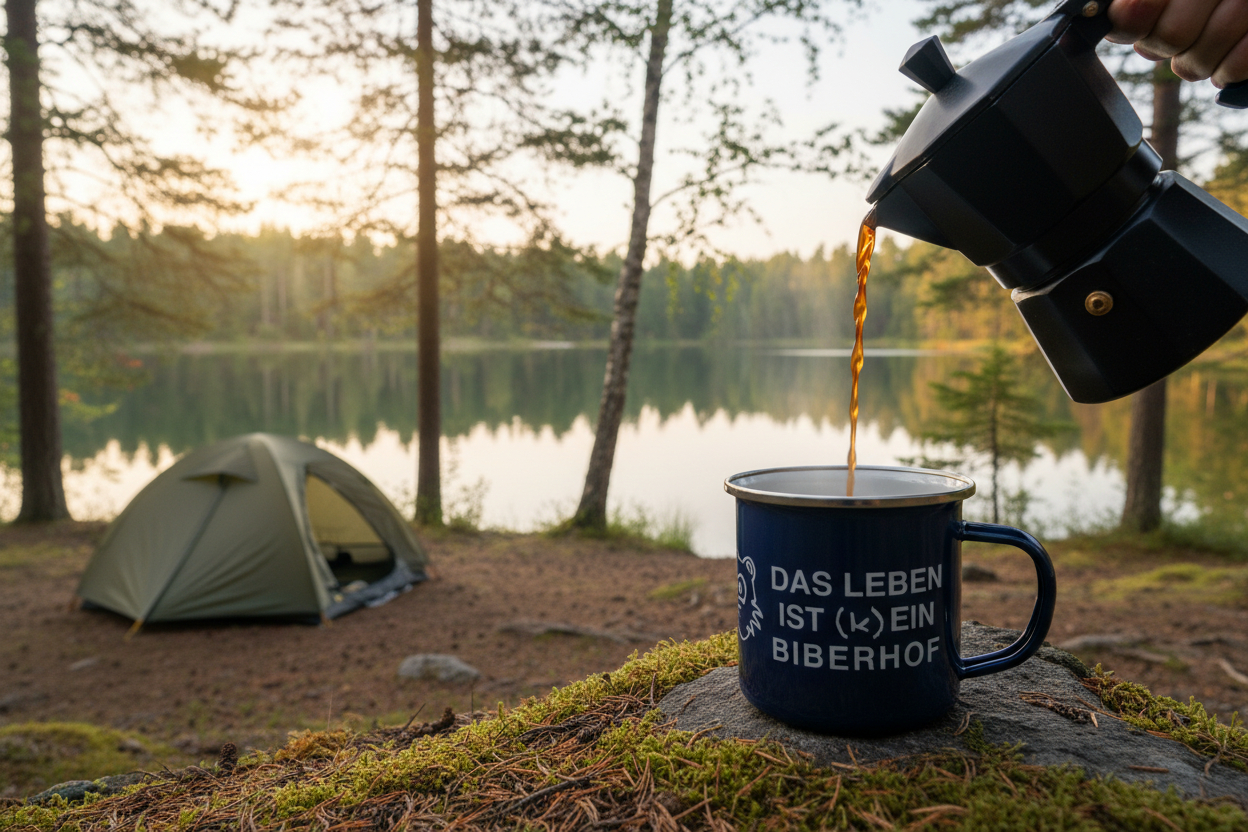 Biber Tasse 'Das Leben ist (k)ein Biberhof' - Blau