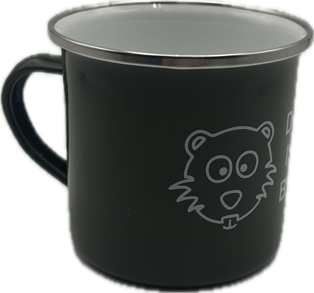 Biber Tasse "Das Leben ist (k)ein Biberhof , Emaille , verschiedene Farben