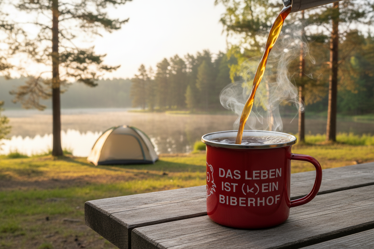 Biber Tasse 'Das Leben ist (k)ein Biberhof' - Rot