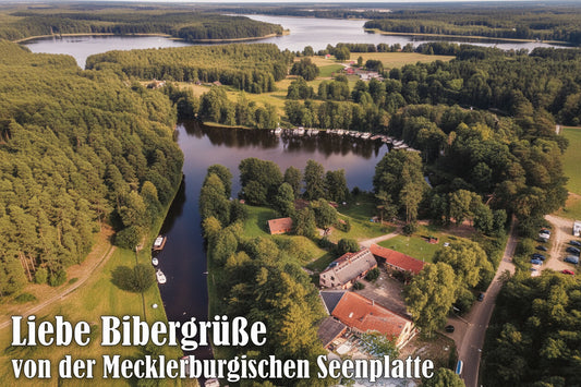 Postkarte "Luftaufnahme Biberhof"