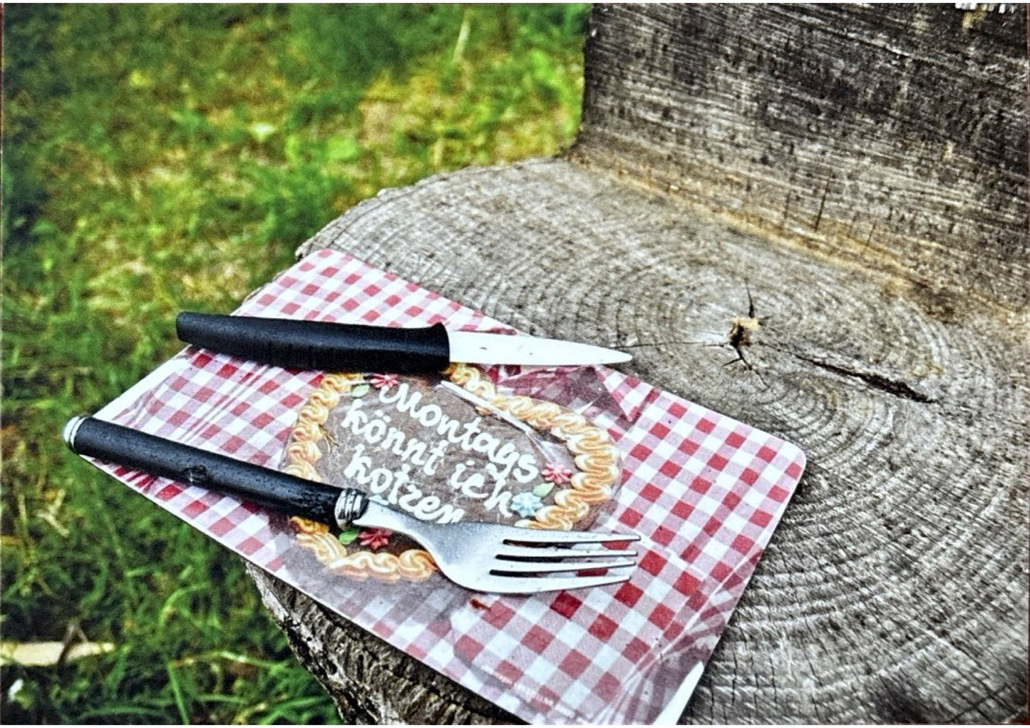 Postkarte "Montags könnt ich kotzen"