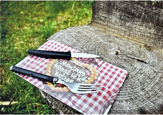 Postkarte "Montags könnt ich kotzen"