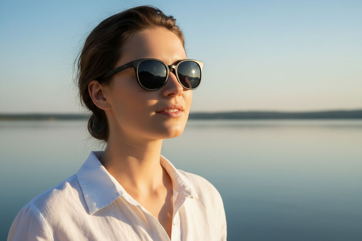 Biber Sonnenbrille aus Weizenstroh