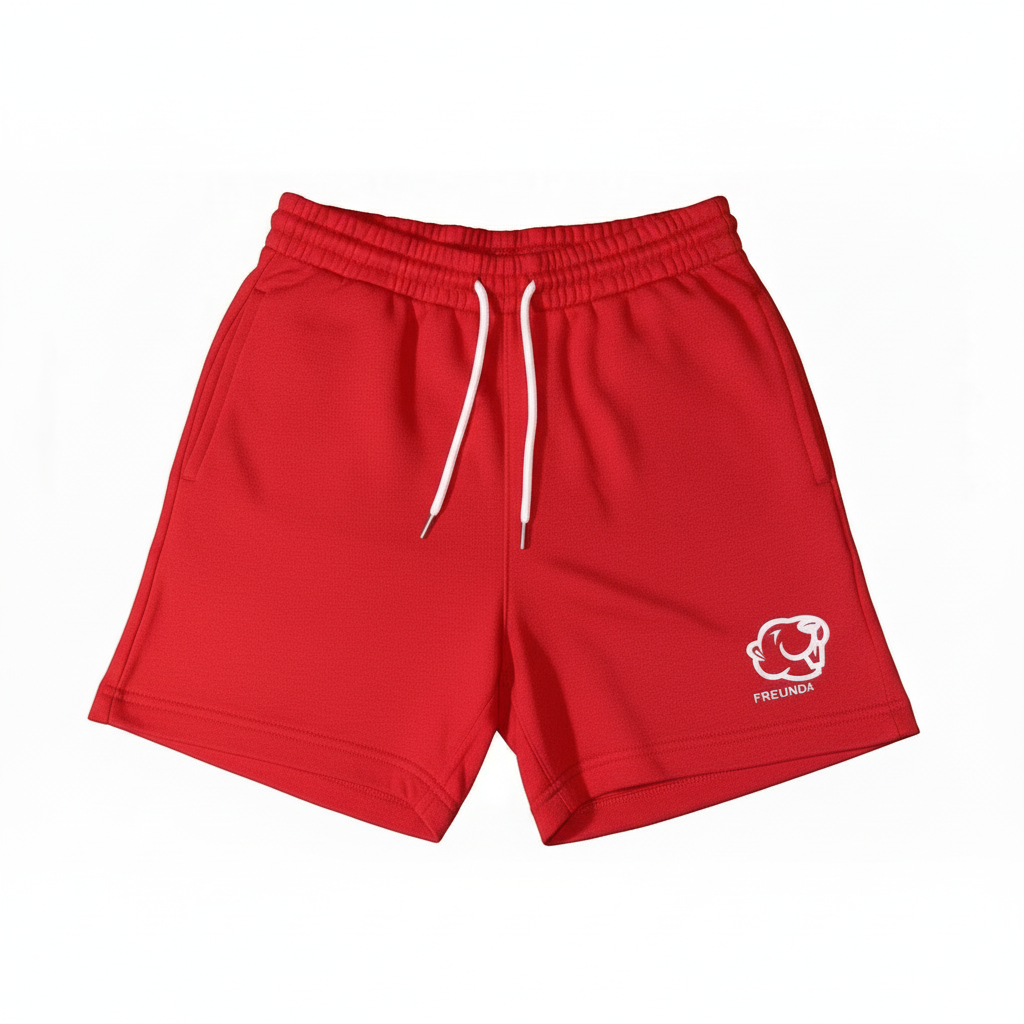kurze Hose "Biber Freund" (rot)